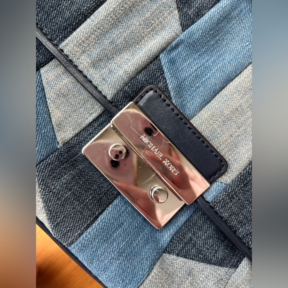 Michael Kors “Sloan” Patchwork Denim Crossbody - image 7